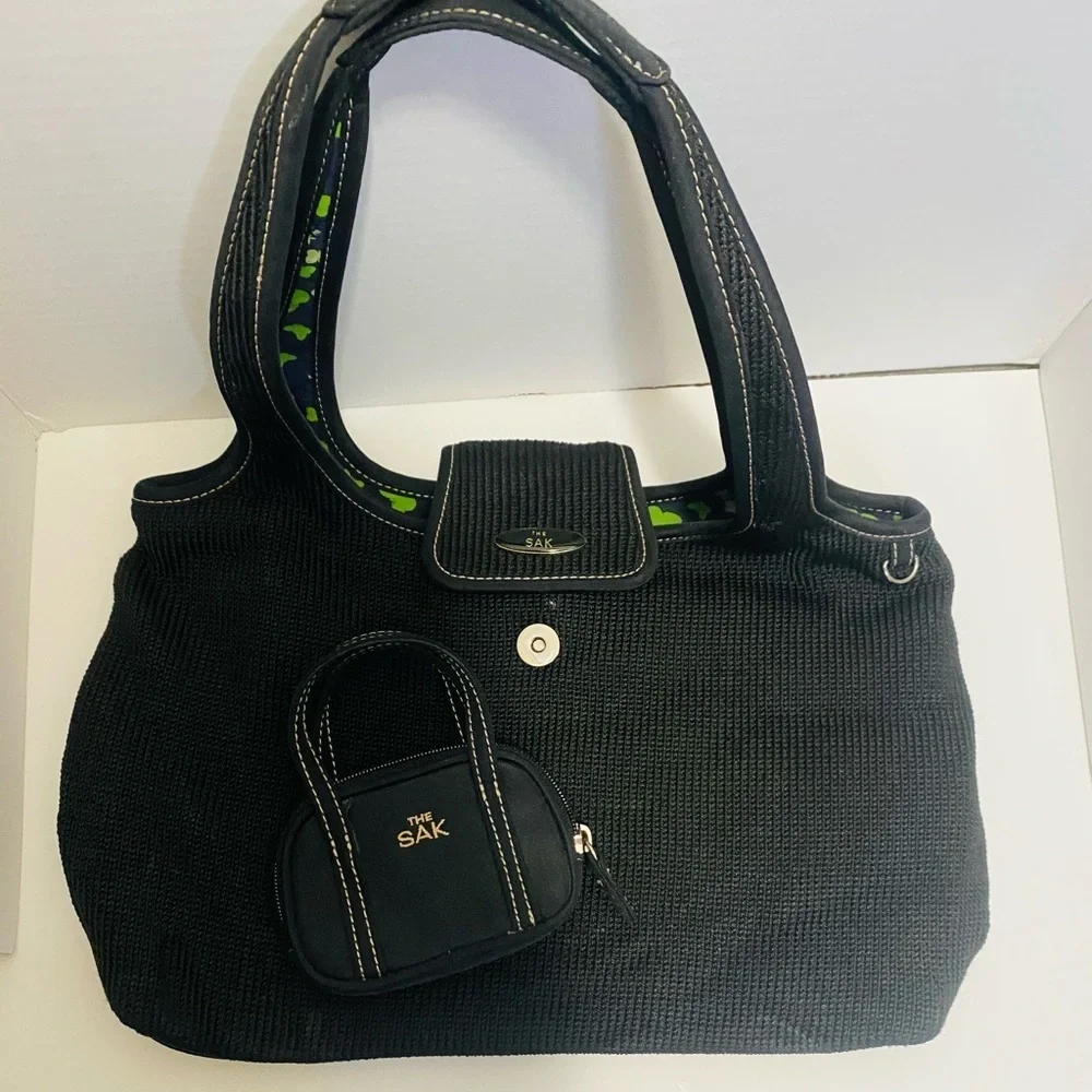 The Sak Shoulder Bag with coin purse Black